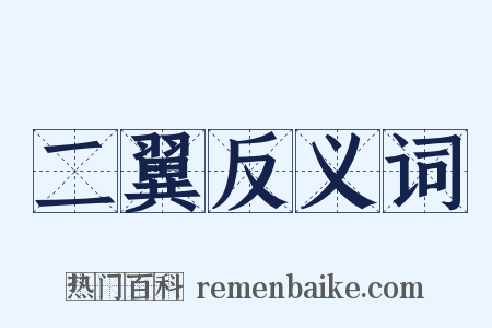 二翼反义词是什么意思的图片
